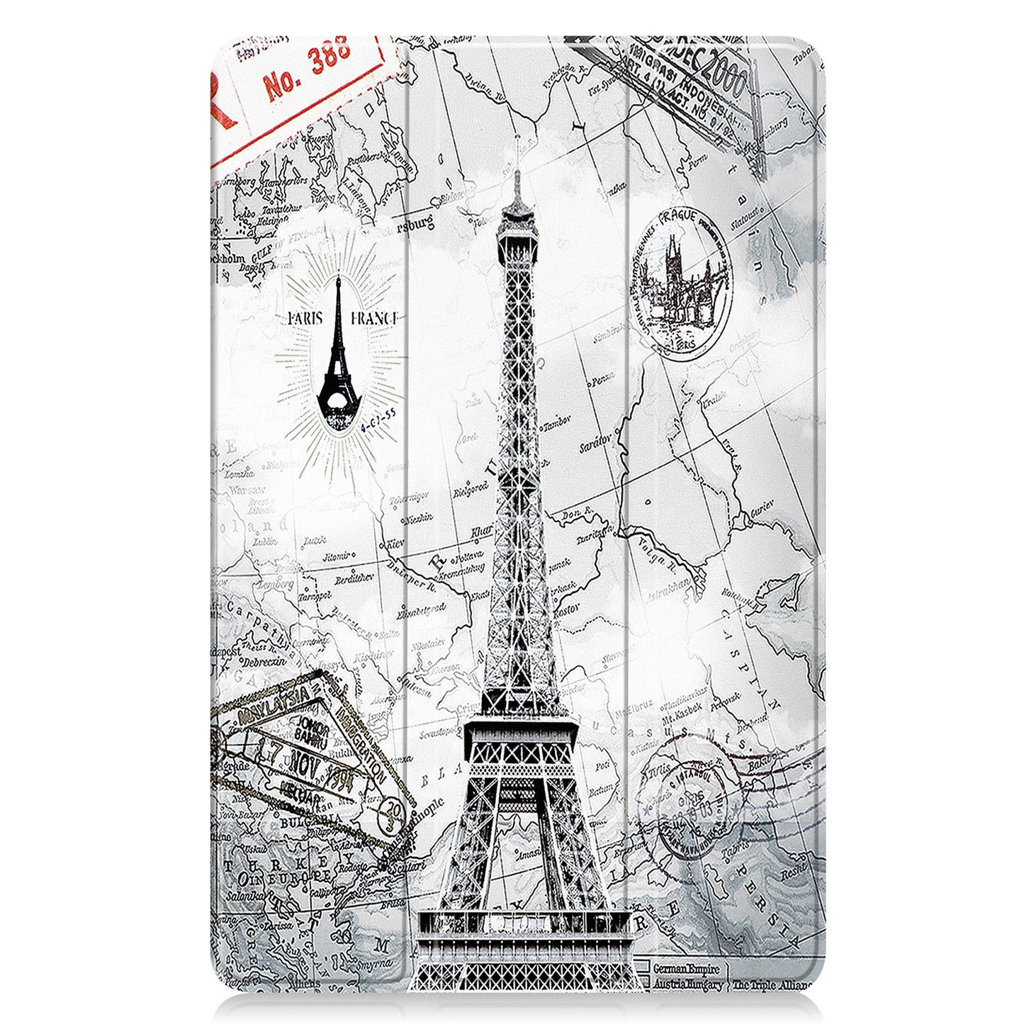 For Honor Pad X8 Pro Trifold Stand Smart Tablet Case Pattern Printing PU Leather Cover