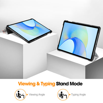 For Honor Pad X8 Pro Trifold Stand Smart Tablet Case Pattern Printing PU Leather Cover