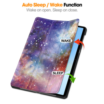 For Honor Pad X8 Pro Trifold Stand Smart Tablet Case Pattern Printing PU Leather Cover