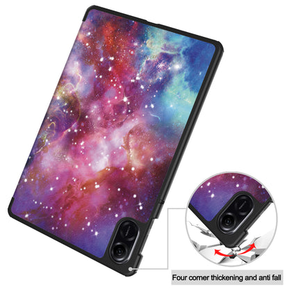 For Honor Pad X8 Pro Trifold Stand Smart Tablet Case Pattern Printing PU Leather Cover