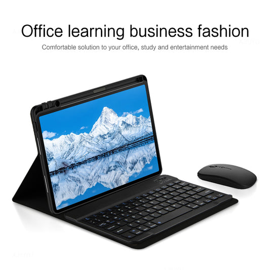 For Huawei Qingyun C7 PU Leather Case Stand Tablet Cover with Detachable Bluethooth Keyboard / Pencil Slot
