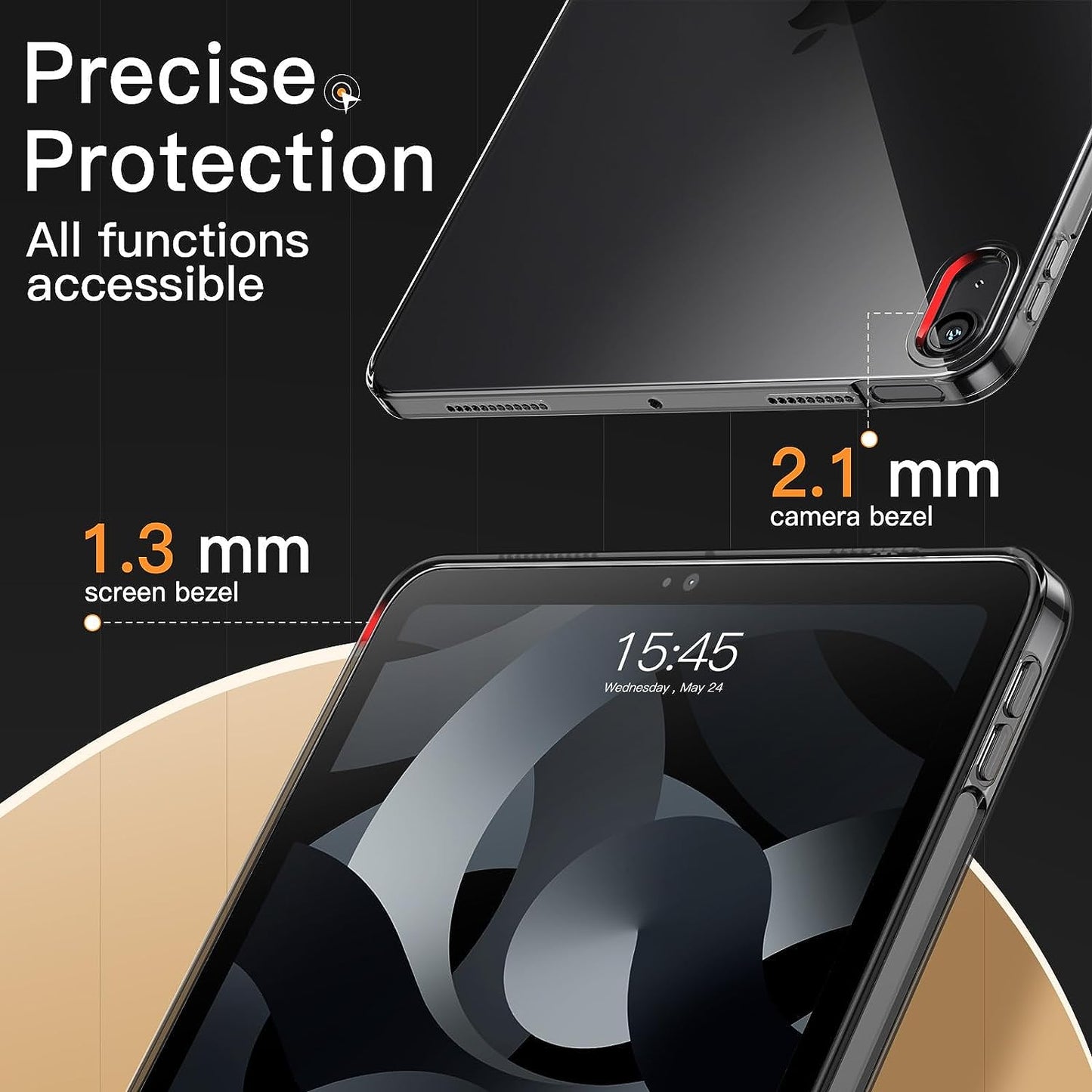 For iPad Air (2020) / iPad Air (2022) Flexible TPU Protective Case Shockproof Tablet Cover