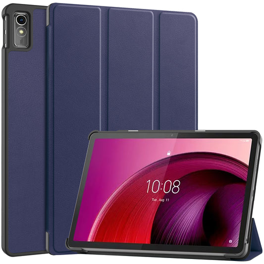 For Lenovo Tab M10 5G Tri-fold Stand Smart Cover PU Leather Auto Wake / Sleep Tablet Case