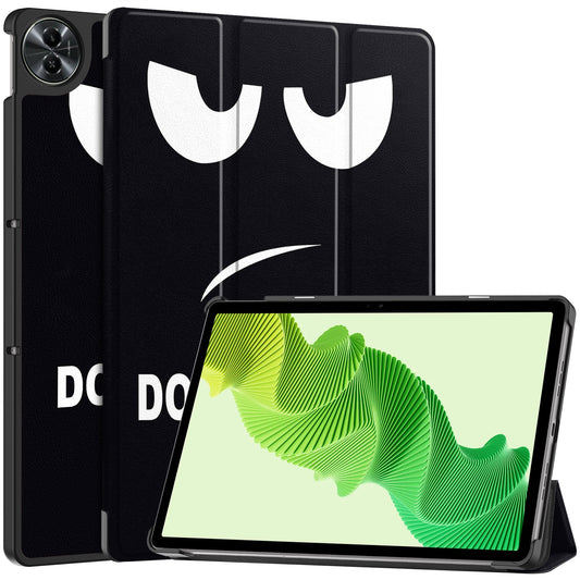 For Realme Pad 2 PU Leather Trifold Stand Cover Pattern Printing Protective Tablet Case