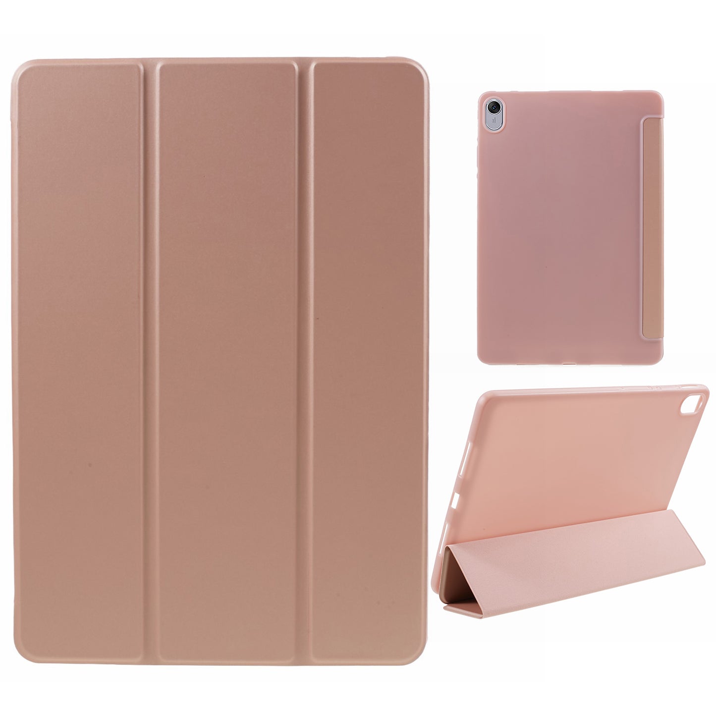 For Huawei MatePad 11.5 PU Leather + Silicone Shockproof Cover Anti-Drop Tri-Fold Stand Tablet Case