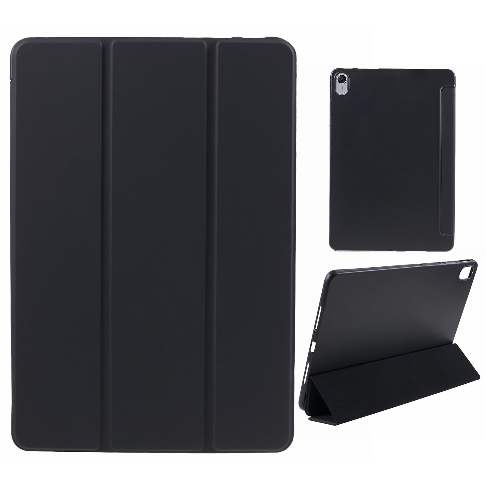 For Huawei MatePad 11.5 PU Leather + Silicone Shockproof Cover Anti-Drop Tri-Fold Stand Tablet Case