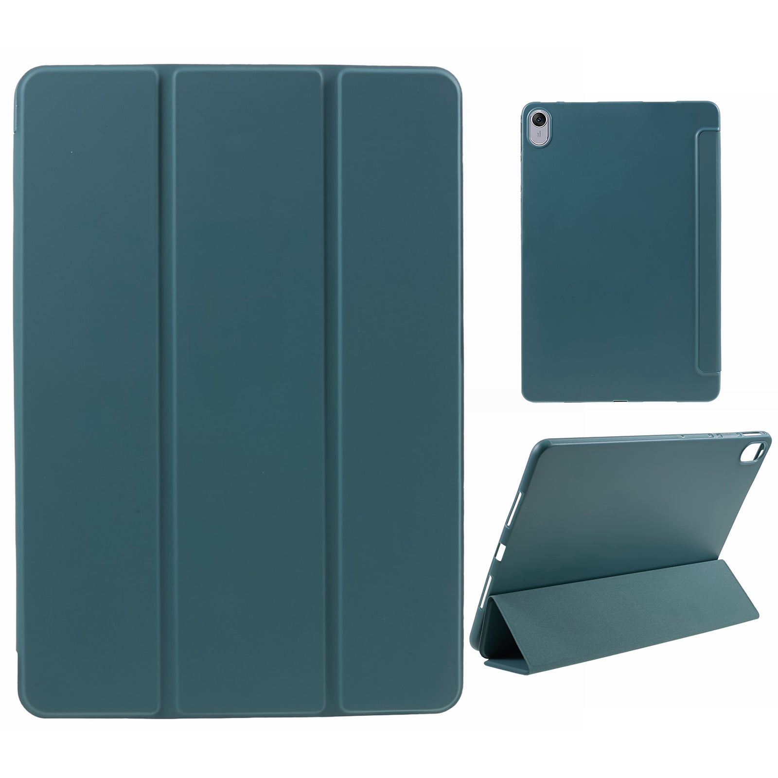 For Huawei MatePad 11.5 PU Leather + Silicone Shockproof Cover Anti-Drop Tri-Fold Stand Tablet Case