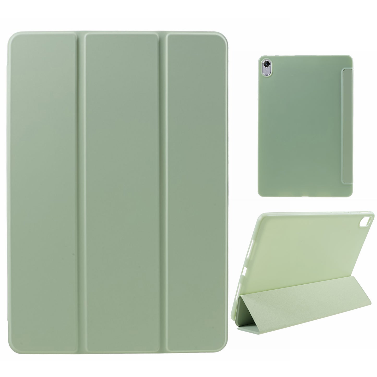 For Huawei MatePad 11.5 PU Leather + Silicone Shockproof Cover Anti-Drop Tri-Fold Stand Tablet Case