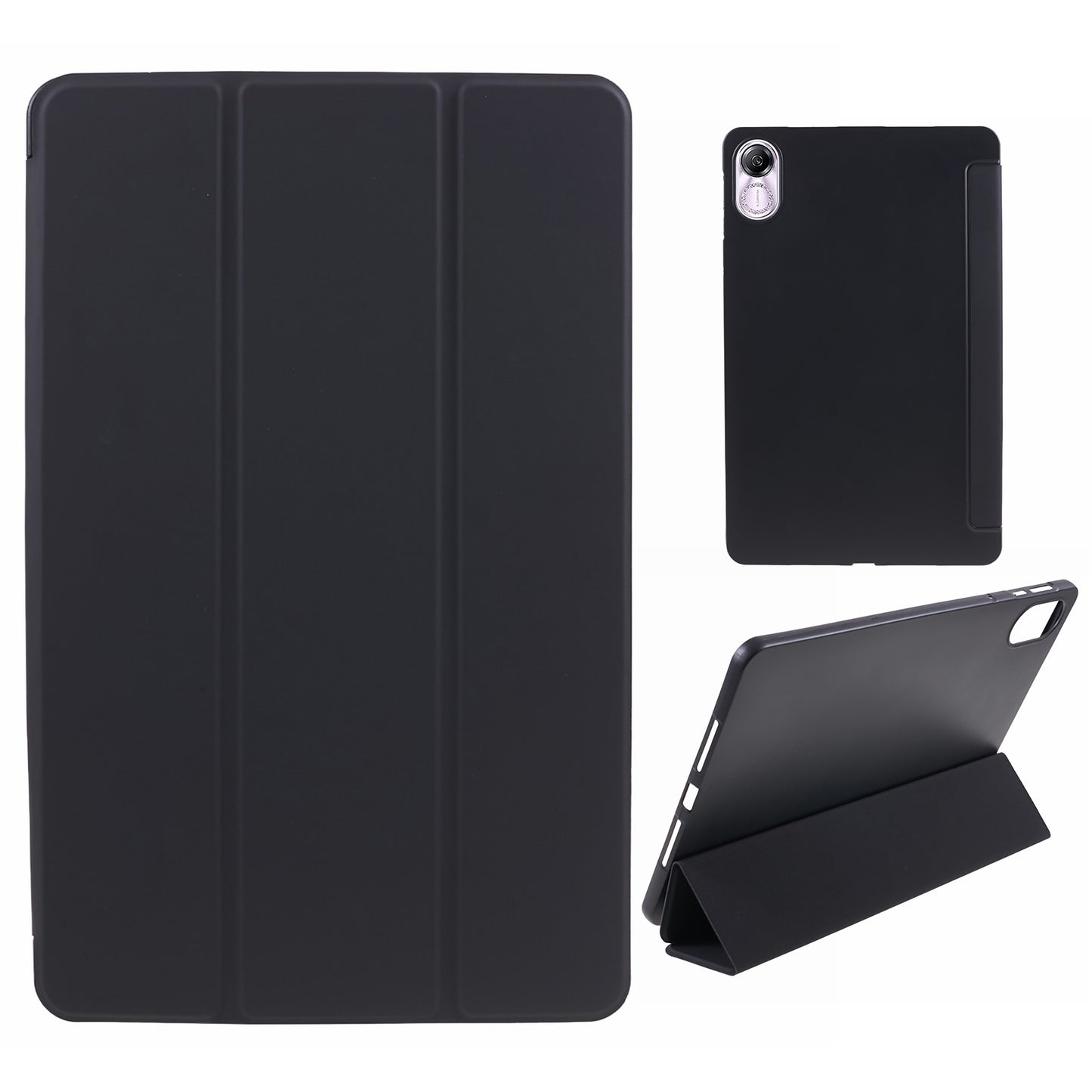 For Honor Pad X8 Pro / Pad X9 Protective Case Anti-Scratch PU+Matte TPU Tablet Cover with Tri-Fold Stand
