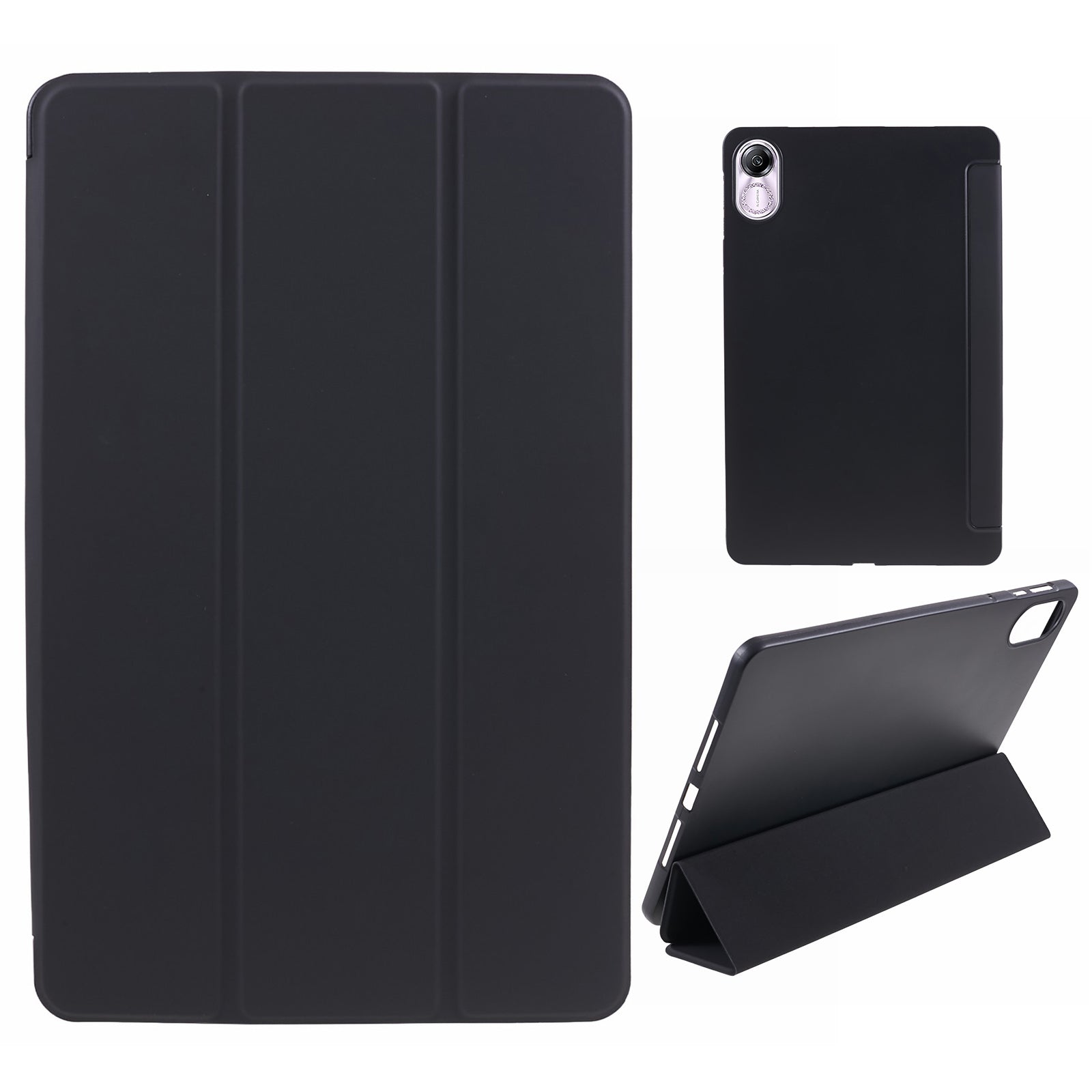 For Honor Pad X8 Pro / Pad X9 Protective Case Anti-Scratch PU+Matte TPU Tablet Cover with Tri-Fold Stand