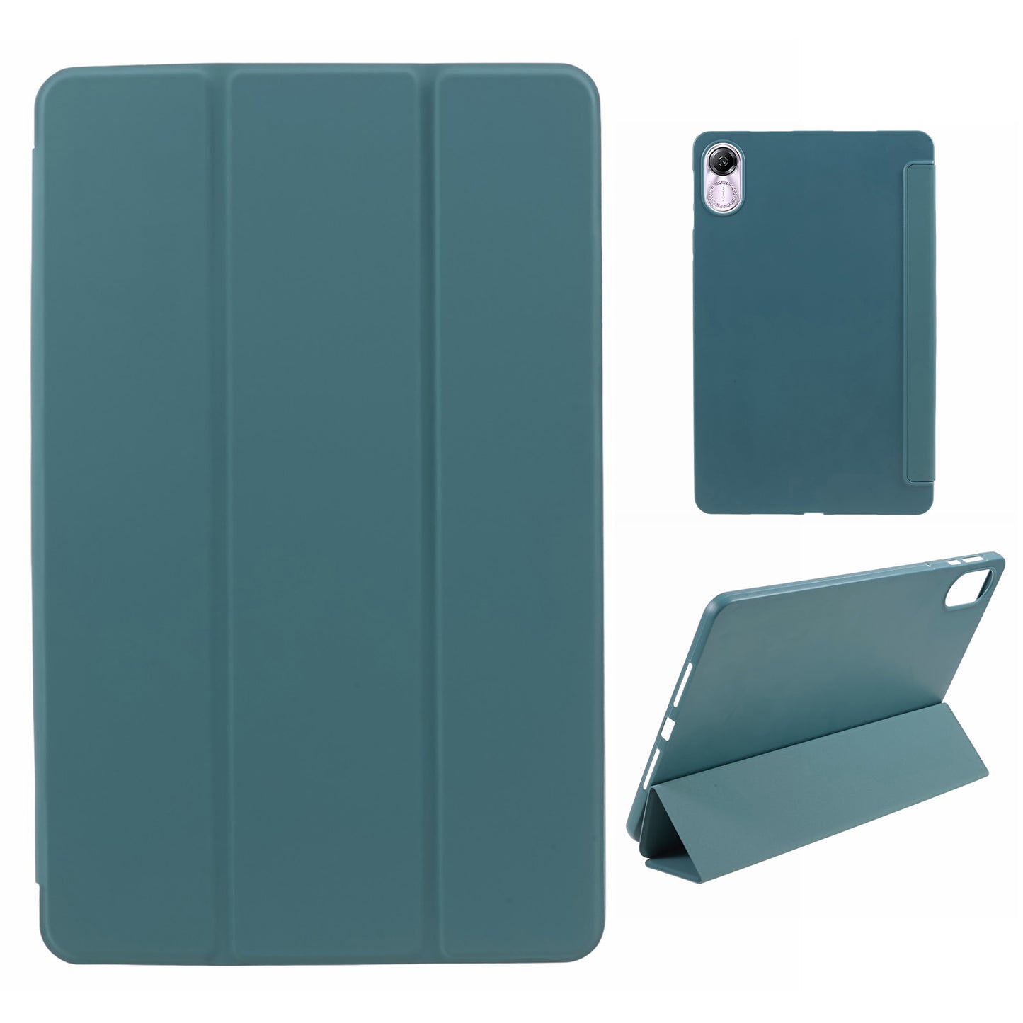 For Honor Pad X8 Pro / Pad X9 Protective Case Anti-Scratch PU+Matte TPU Tablet Cover with Tri-Fold Stand