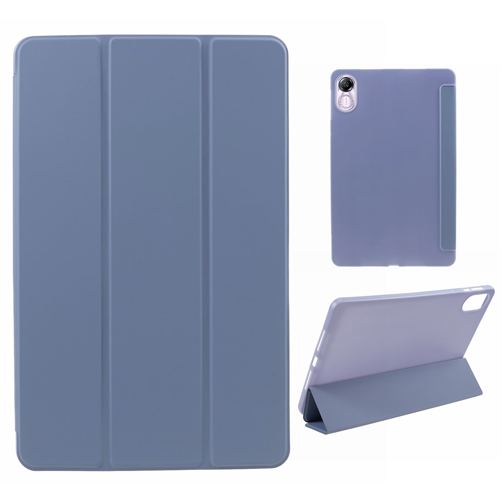For Honor Pad X8 Pro / Pad X9 Protective Case Anti-Scratch PU+Matte TPU Tablet Cover with Tri-Fold Stand