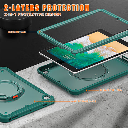 For iPad Air (2013) / Air 2 / iPad Pro 9.7 inch (2016) / iPad 9.7-inch (2017) / (2018) Kickstand Cover PC+TPU Handle Grip Tablet Case