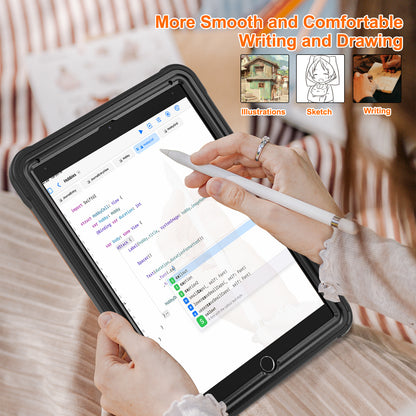 For iPad Air (2013) / Air 2 / iPad Pro 9.7 inch (2016) / iPad 9.7-inch (2017) / (2018) Kickstand Cover PC+TPU Handle Grip Tablet Case