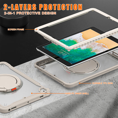 For iPad Air (2013) / Air 2 / iPad Pro 9.7 inch (2016) / iPad 9.7-inch (2017) / (2018) Kickstand Cover PC+TPU Handle Grip Tablet Case
