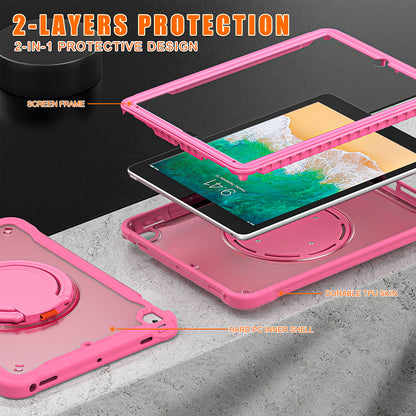 For iPad Air (2013) / Air 2 / iPad Pro 9.7 inch (2016) / iPad 9.7-inch (2017) / (2018) Kickstand Cover PC+TPU Handle Grip Tablet Case