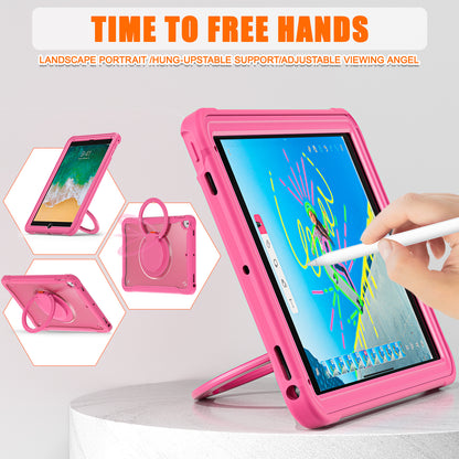 For iPad Air (2013) / Air 2 / iPad Pro 9.7 inch (2016) / iPad 9.7-inch (2017) / (2018) Kickstand Cover PC+TPU Handle Grip Tablet Case