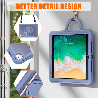 For iPad Air (2013) / Air 2 / iPad Pro 9.7 inch (2016) / iPad 9.7-inch (2017) / (2018) Kickstand Cover PC+TPU Handle Grip Tablet Case
