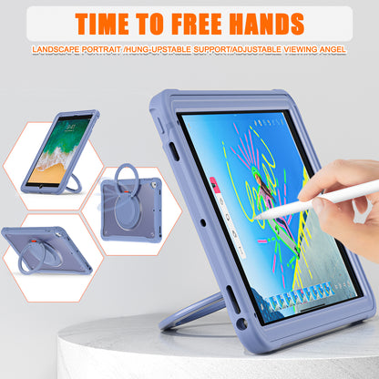 For iPad Air (2013) / Air 2 / iPad Pro 9.7 inch (2016) / iPad 9.7-inch (2017) / (2018) Kickstand Cover PC+TPU Handle Grip Tablet Case