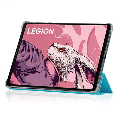 PU Leather Smart Case for Lenovo Legion Y700 , Trifold Stand Heat Dissipation Tablet Cover