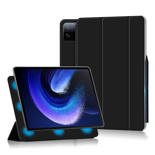 For Xiaomi Pad 6 Max 14 Anti-scratch PU Leather Tablet Case Trifold Stand Magnetic Protective Cover