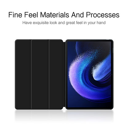 For Xiaomi Pad 6 Max 14 Anti-scratch PU Leather Tablet Case Trifold Stand Magnetic Protective Cover