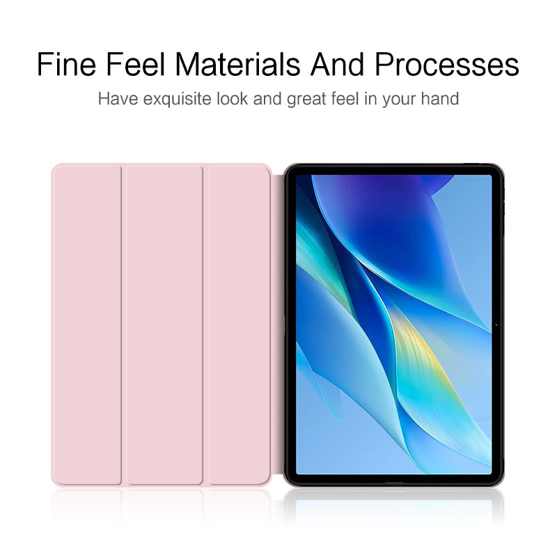 Trifold Stand Case for vivo Pad Air , Drop Proof PU Leather Protective Tablet Cover