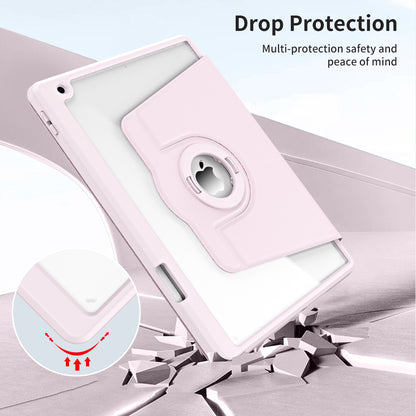 For iPad 10.2 (2021) / (2019) / (2020) Anti-Drop Tablet Case Rotating Stand PU Leather TPU Cover
