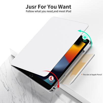 For iPad 10.2 (2021) / (2019) / (2020) Anti-Drop Tablet Case Rotating Stand PU Leather TPU Cover