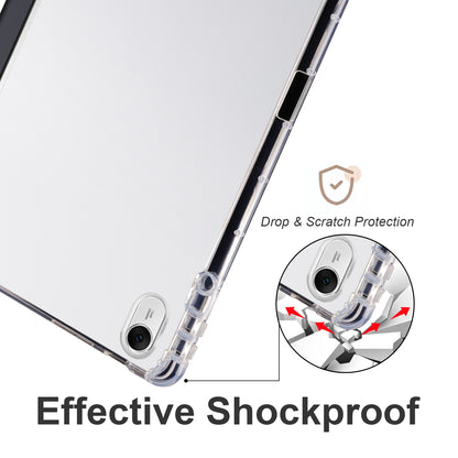 For Huawei MatePad 11.5 Smart Trifold Stand Case PU Leather Transparent TPU Back Tablet Cover with Pencil Holder