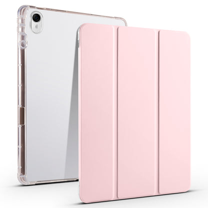 For Huawei MatePad 11.5 Smart Trifold Stand Case PU Leather Transparent TPU Back Tablet Cover with Pencil Holder