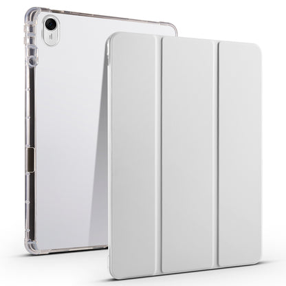 For Huawei MatePad 11.5 Smart Trifold Stand Case PU Leather Transparent TPU Back Tablet Cover with Pencil Holder