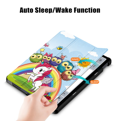 For Xiaomi Redmi Pad SE Tri-fold Stand Tablet Case Pattern Printing PU Leather Tablet Cover