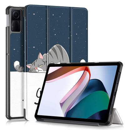 For Xiaomi Redmi Pad SE Tri-fold Stand Tablet Case Pattern Printing PU Leather Tablet Cover