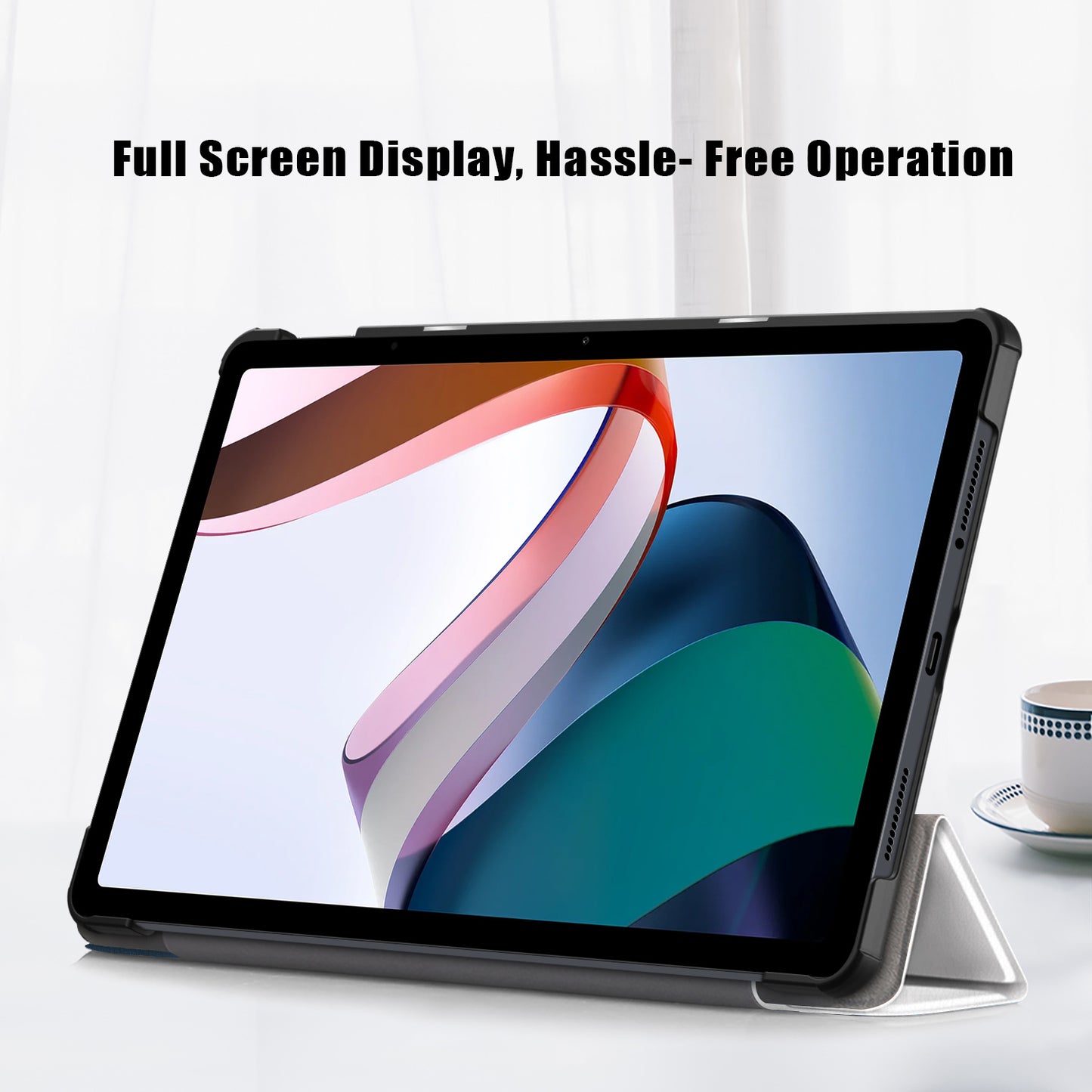 For Xiaomi Redmi Pad SE Tri-fold Stand Tablet Case Pattern Printing PU Leather Tablet Cover