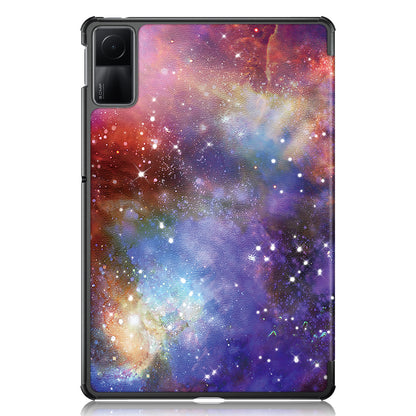 For Xiaomi Redmi Pad SE Tri-fold Stand Tablet Case Pattern Printing PU Leather Tablet Cover