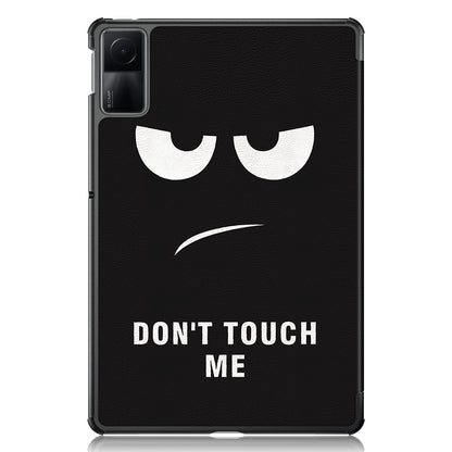 For Xiaomi Redmi Pad SE Tri-fold Stand Tablet Case Pattern Printing PU Leather Tablet Cover