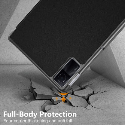 For Xiaomi Redmi Pad SE PU Leather Tablet Case Trifold Stand Full Protection Tablet Cover