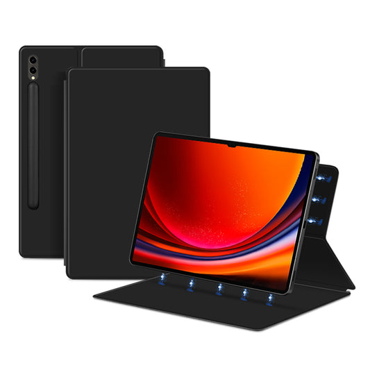 For Samsung Galaxy Tab S9 Ultra PU Leather Magnetic Tablet Case Foldable Stand Tablet Cover