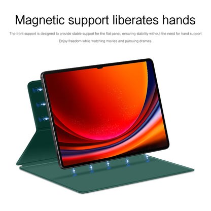 For Samsung Galaxy Tab S9 Ultra PU Leather Magnetic Tablet Case Foldable Stand Tablet Cover