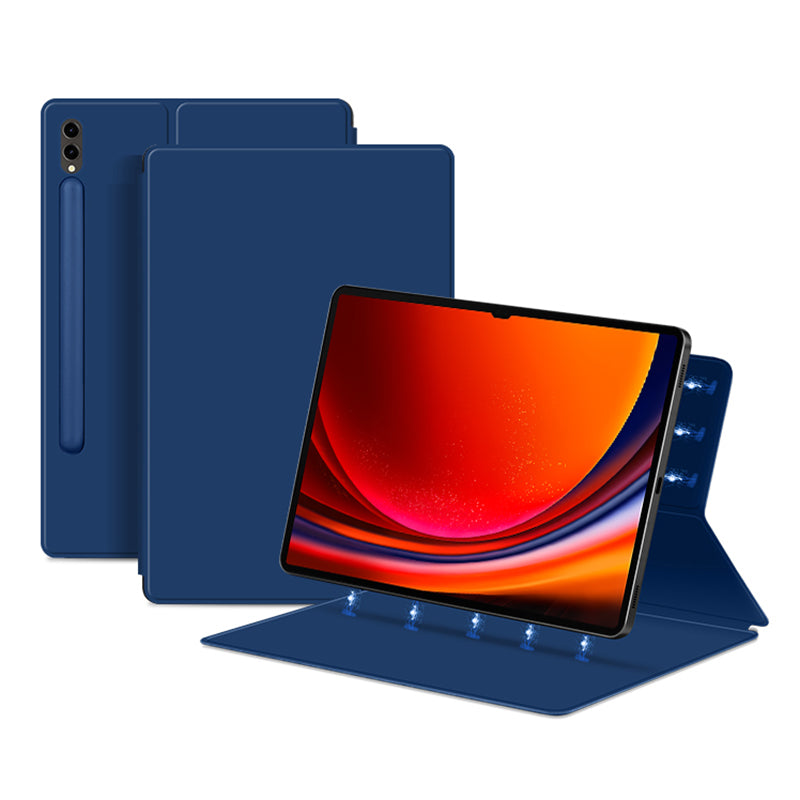 For Samsung Galaxy Tab S9 Ultra PU Leather Magnetic Tablet Case Foldable Stand Tablet Cover