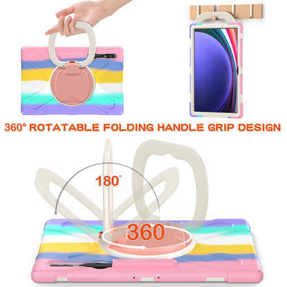 For Samsung Galaxy Tab S9 Ultra X910  /  S8 Ultra X900  /  X906 PC+ Silicone Tablet Case Drop-proof Rotating Kickstand Cover