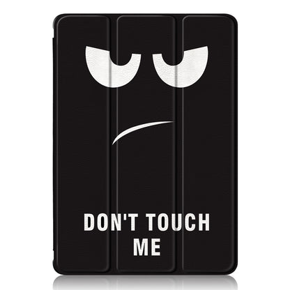 For Samsung Galaxy Tab S9 (SM-X710 / SM-X716B / SM-X718U) Tri-fold Stand Tablet Case Pattern Printing PU+TPU+Acrylic Protective Cover with Pen Slot