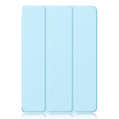 Protective Case for Samsung Galaxy Tab S9 (SM-X710 / SM-X716B / SM-X718U) PU+TPU+Acrylic Tri-fold Stand Tablet Cover with Pen Slot