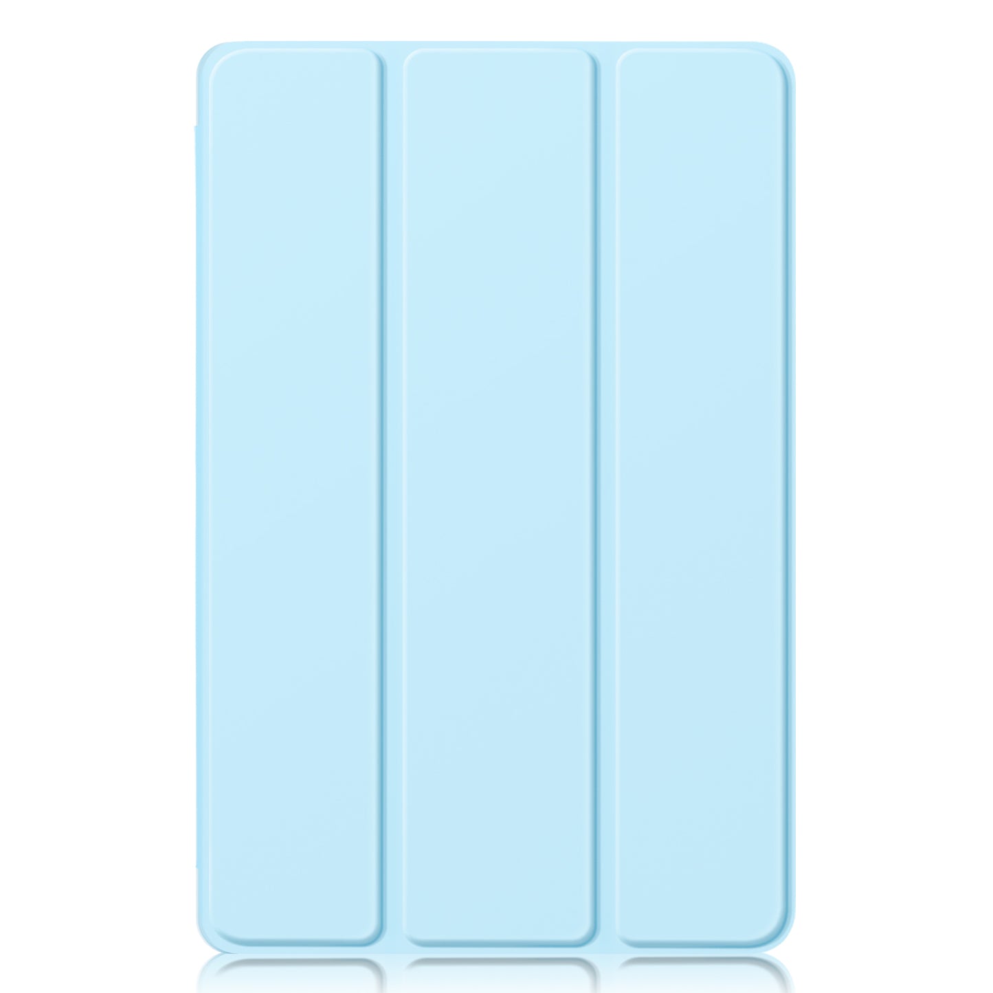For Lenovo Tab P12 TB371FC Trifold Stand Solid Color Smart Case PU Leather+TPU Tablet Cover