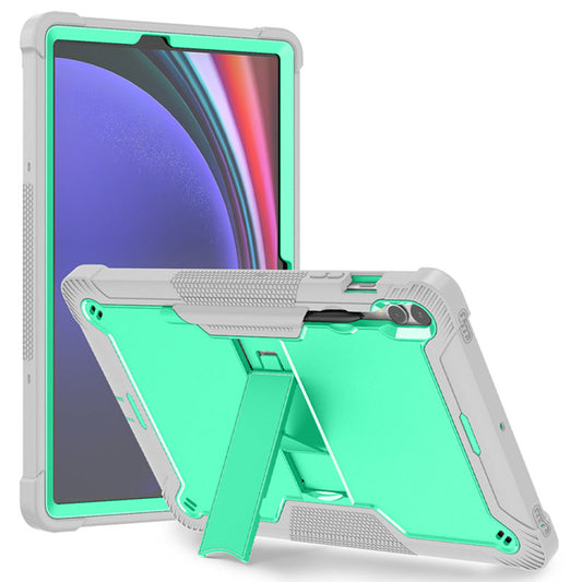 Kickstand Case for Samsung Galaxy Tab S9+ , Shockproof Silicone + PC Tablet Cover