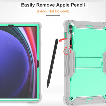 Kickstand Case for Samsung Galaxy Tab S9+ , Shockproof Silicone + PC Tablet Cover