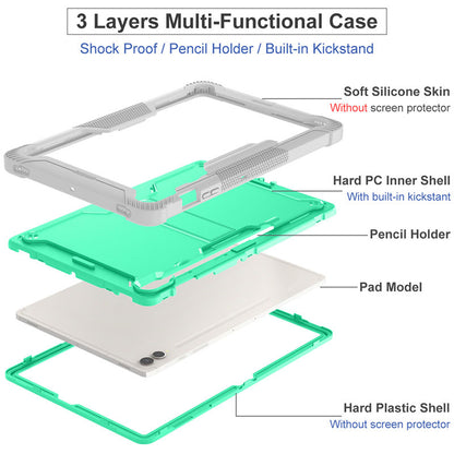 Kickstand Case for Samsung Galaxy Tab S9+ , Shockproof Silicone + PC Tablet Cover