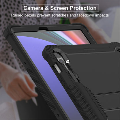 Kickstand Case for Samsung Galaxy Tab S9+ , Shockproof Silicone + PC Tablet Cover