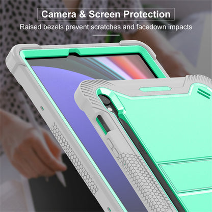Kickstand Case for Samsung Galaxy Tab S9 , Fall Protection Silicone + PC Tablet Cover